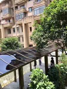 <span class=keywords><strong>Tettoia</strong></span> per Auto con Telaio in Alluminio a <span class=keywords><strong>Sbalzo</strong></span>, Pannelli in Policarbonato, Copertura con Grondaia Integrata - Product Image 6