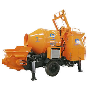 HAMAC Mini Portable Trailer Concrete Cement Mixer <b>Pump</b> High-Pressure Hydraulic Diesel Engine 18M3/H Discharge Capacity 2M/H - Product Image 1