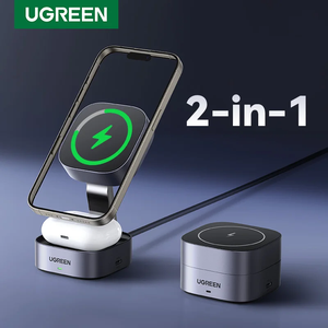 Ugreen 25W Từ Có Thể Gập Lại Sạc Không Dây Mini Xách Tay 2 Trong 1 Nhanh Chóng Sạc Đứng Điện Thoại Di Động Tai Nghe Sạc Không Dây - Product Image 2