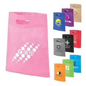 Kemasan Polipropilena Yang Dapat Digunakan Kembali Tas Belanja Promosi Berlapis Bukan Tenun dengan Logo Kustom Toko Buku