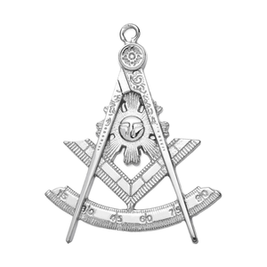 Masonic Regalia Master Blue Lodge <b>Collar</b> Jewel Customized Magnetic 3D Embossed Logo Durable Silver Plated Brass Safety Pin OEM - Product Image 1