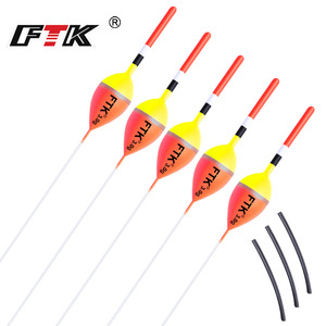 Ensemble de flotteurs de pêche <span class=keywords><strong>FTK</strong></span> 5 pièces en bois 2g 3g 4g 5g pour la pêche à la carpe, accessoires de pêche - Product Image 5