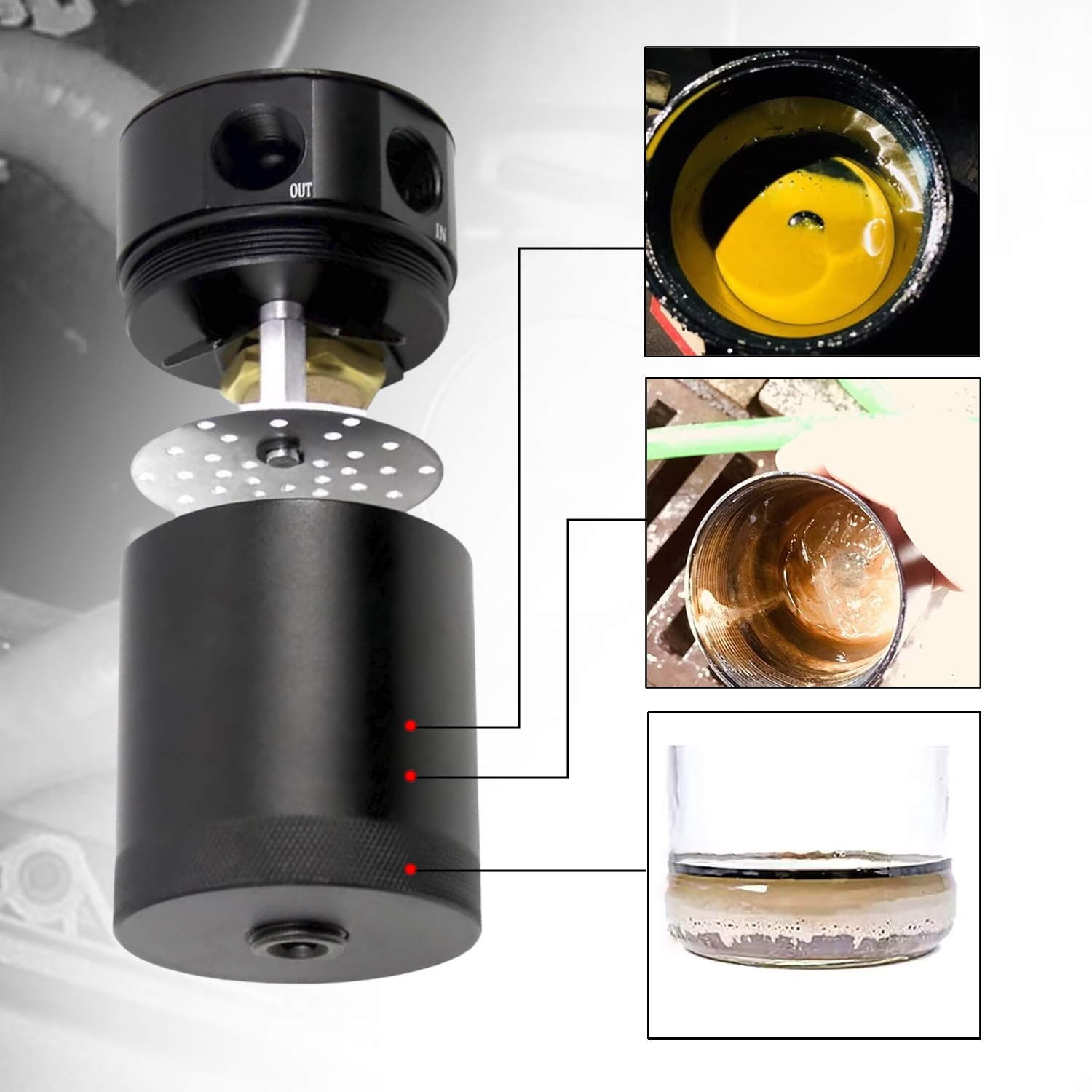 Universal Baffled Oil Catch Can - Compact 2-Port Aluminum