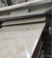 Plaques de revêtement uv en pvc effet marbre, panneaux décoratifs de plafond, 2 pièces, 1220x2440, pvc