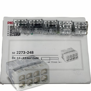 Wagos, оригинальный 2273-242/243/244/245/248 пружинный сменный быстроразъемный соединитель проводов 2/<span class=keywords><strong>3</strong></span>/4/5/8, клеммные блоки - Product Image 2