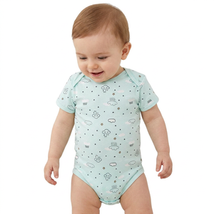 Proveedor mayorista de ropa para bebés, pelele de algodón orgánico liso, pelele de bambú 100% algodón en oferta - Product Image 1