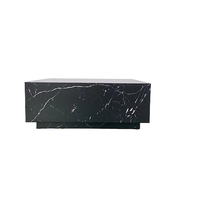 Autocollant 3D Minimaliste Effet Marbre pour Table Basse, Style Contemporain, Matériau MDF, Meuble de Salon pour Usage Domestique