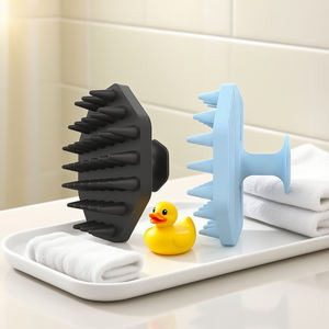 Brosse à <span class=keywords><strong>shampoing</strong></span> douce en silicone pour bébé-Épurateur doux pour le <span class=keywords><strong>cuir</strong></span> <span class=keywords><strong>chevelu</strong></span> pour un nettoyage indolore et un traitement du capuchon du berceau - Product Image 3