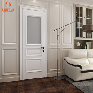 การออกแบบประตูห้องสุขาแบบแกว่งเดี่ยวทำจากไม้สีดำแบบจีน - Product Image 5