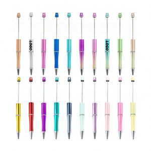 Customizable DIY Beaded <b>Pen</b> - UV Coated Promotional Gift with Logo Printing - Product Image 1