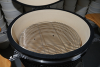 Barbecue fumoir en céramique Auplex 29 pouces avec thermomètre, chariot et gril Kamado pour jardin extérieur, terrasse et cuisine domestique