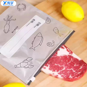 Sac de conservation alimentaire en aluminium de qualité alimentaire, refermable, en Mylar épaissi, pour réfrigérateur, pour <span class=keywords><strong>poulet</strong></span>, steak, fruits de mer, fruits - Product Image 5