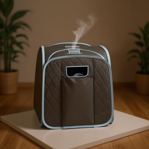 Sauna de Vapor Portátil FEBISHMINA, 800W, Vaporizador de 3L para Uso Doméstico, Diseño Moderno en Gris - Product Image 2