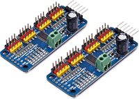 Module de pilote de servomoteur PWM 16 canaux 12 bits PCA9685, module IIC, alimentation 5V, modules de pilote enfichables pour applications robotiques