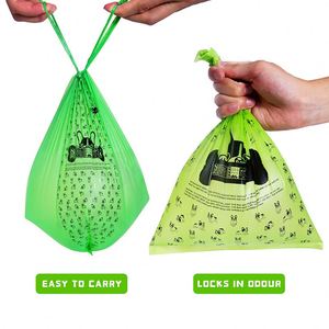 Eco Friendly Handle Tie Organic Dog Poop Bags <b>Small</b> Corn Starch Biodegradable <b>Compostable</b> Dog Poo Bags - Product Image 4