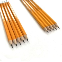 Vente chaude étui à crayons pratique jaune StandardHB crayons gomme rouge pour les tests scolaires approvisionnement des étudiants pour l'école du dos