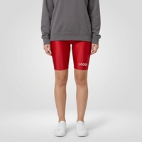 Short Cycliste d'Été Femme Imprimé Spandex/Nylon Slim Taille Haute Extensible Séchage Rapide Respirant Noir