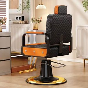 Sillón de barbero para peluquería, silla profesional para cortes de cabello con altura ajustable, función reclinable, diseño giratorio de alta gama - Product Image 2
