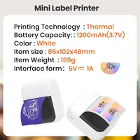 C50 Mini Printer Label Tato Nirkabel Bertenaga Baterai Thermal Tanpa Tinta 20ppm Mesin Pencetak untuk Ponsel/PC DIY/Tato