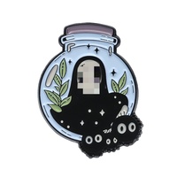 Bros hilao Studio anime Aloi pin enamel tanpa wajah lucu Miyazaki Hayao
