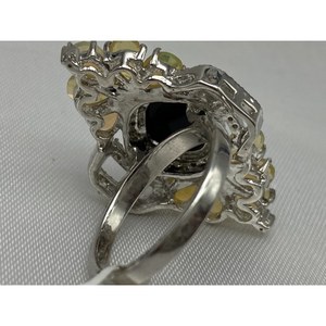 New Top selling Luxury BLACK <b>OPAL</b>, <b>OPAL</b> Ring 925 Sterling Silver, <b>Gift</b> Party Wedding Engagement Religious Ceremonies Events - Product Image 6