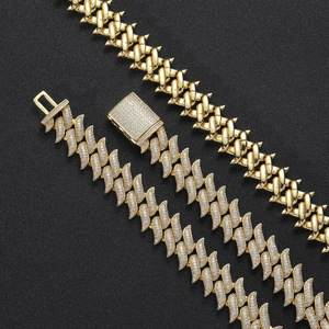 Cadenas Cubanas, Collar Cubano de Espinas Cortas Estilo Hip Hop para Hombre, Joyería Punk, Pulsera, Collar Lijing de Moda Tanjing - Product Image 1