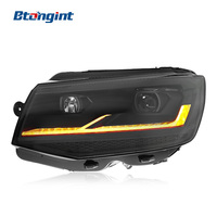 Ensemble de phares LED améliorés pour VW Multivan Caravelle T6 2016-2019, avec feux de jour LED et clignotants séquentiels à lentille de projecteur.