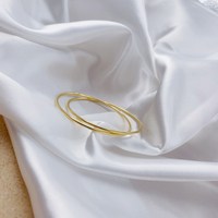 Bracelet double anneau Bowei, bijoux minimalistes tendance, style européen et américain, cadeau d'anniversaire