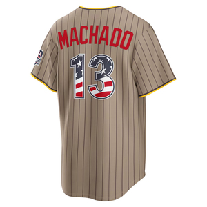 Maillot de San Diego 2026 # 13 Maillots de baseball Machado brodés, uniformes de sport pour jeunes, USA 250 Quatrième de Juillet - Product Image 4