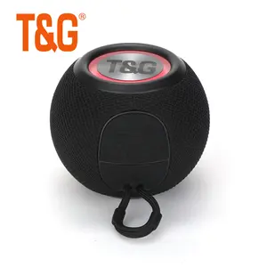TG337 BT speaker wireless colorful light fabric card subwoofer outdoor portable speaker with lanyard