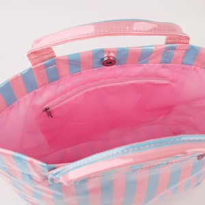 Sac fourre-tout à bandoulière rayé multicolore pour femmes et filles, grande capacité, portable, imperméable, en PVC enduit, sac de voyage rayé - Product Image 3