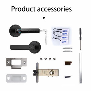 ZSF3 <span class=keywords><strong>Serrure</strong></span> de <span class=keywords><strong>porte</strong></span> intelligente biométrique à empreinte digitale et mot de passe, sans clé, compatible Tuya, pour portes en bois, aluminium, laiton, contrôle par application et cloud - Product Image 6