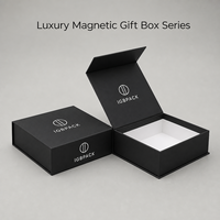 Boîte magnétique rigide en carton recyclable sur mesure, emballage de luxe avec couvercle magnétique