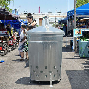 Meilleur incinérateur de déchets de jardin Gre 90L avec garantie d'un an, capacité de 500 kg, robuste, pour le traitement des déchets - Product Image 3