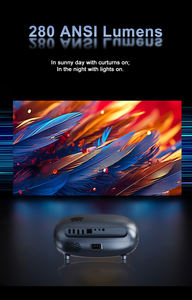 ชุดขาตั้งโปรเจคเตอร์แอนดรอยด์อัจฉริยะ <span class=keywords><strong>Q7</strong></span>ใหม่-HTP HD 1080P LCD โปรเจคเตอร์วิดีโอ dual-band WIFI แบบพกพา - Product Image 4