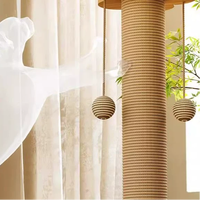Arbre à chat en sisal intégré avec balles décoratives, tour à gratter, structure d'activités pour chatons, ensemble de jeu d'intérieur pour la décoration de la maison