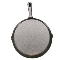Poêle à frire en fonte de haute qualité Chuihua, personnalisée, pour le petit-déjeuner, huile végétale pré-assaisonnée, pour la cuisine/extérieur