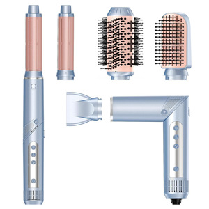 5 In 1 Hot Air Comb Styler With Brushless Motor Fast Heating Blue Rose Gold Black Hair Dryer With Interchangeable Nozzles - Product Image 2