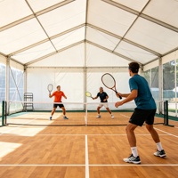 Tente de sport insonorisée modulaire multi-terrains pour badminton, pickleball, tennis de table