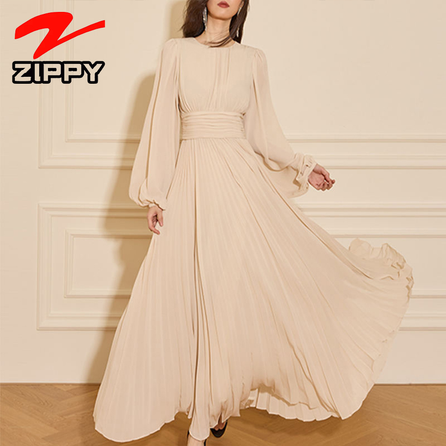 fitted lace wedding dress Lyndon Long Sleeve Slinky Maxi Dress / Black | Meshki main image 1