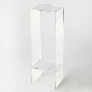 Lucite <span class=keywords><strong>Acrylic</strong></span> cuốn sách hiển thị chủ rõ ràng đứng Tầng Kệ với bánh xe phổ quát cho lưu trữ cửa hàng hiển thị - Product Image 3