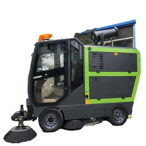 Ride On Sweeper 42 In Cleaning Path 300L Capacity Electric Floor Sweeper For Industrial Factory Workshop Sanitation - Product Image 5