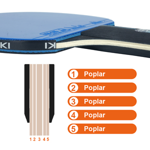 LOKI Raquettes de Tennis de Table Professionnelles, Ensemble Haute Qualité avec Bois de Peuplier Noir Élastique et Revêtements ITTF - Product Image 5