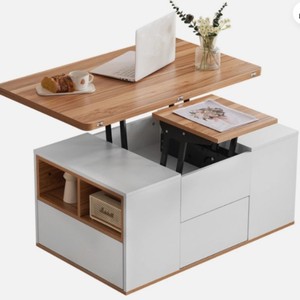 Table basse multifonctionnelle transfrontalière réglable en hauteur pour salon, maison, petit appartement, grande capacité - Product Image 2