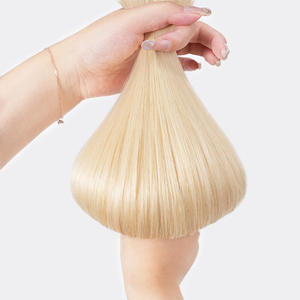 Ekstensi Rambut Manusia Berkualitas Tinggi Grosir, Double <span class=keywords><strong>Drawn</strong></span> <span class=keywords><strong>Hand</strong></span> Tied Weft, Ujung Tebal, Ekstensi Rambut Manusia Rusia - Product Image 6