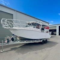 Bateau de pêche en aluminium Gospel Boat Boss 770, yacht professionnel à cabine rapide avec moteur hors-bord pour la pêche en haute mer