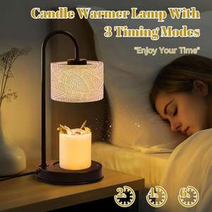 Lampe chauffe-bougie moderne avec abat-jour à motif de feuilles, réglable et à intensité variable, pour la décoration de la maison, prise standard AU - Product Image 5