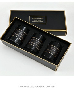 Vaso di vetro per candele profumate all'ingrosso con lusso In cera di soia bianca nera per la produzione di candele pilastro di fragranze personalizzate - Product Image 6