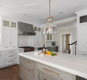 Simple Design Matt <b>White</b> Lacquer Finish Shaker Style Modern Kitchen Furniture - Product Image 1