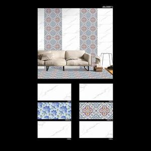 Carreaux muraux en céramique brillante pour hall et salle de bain, motif floral unique, 300x600mm - Product Image 4